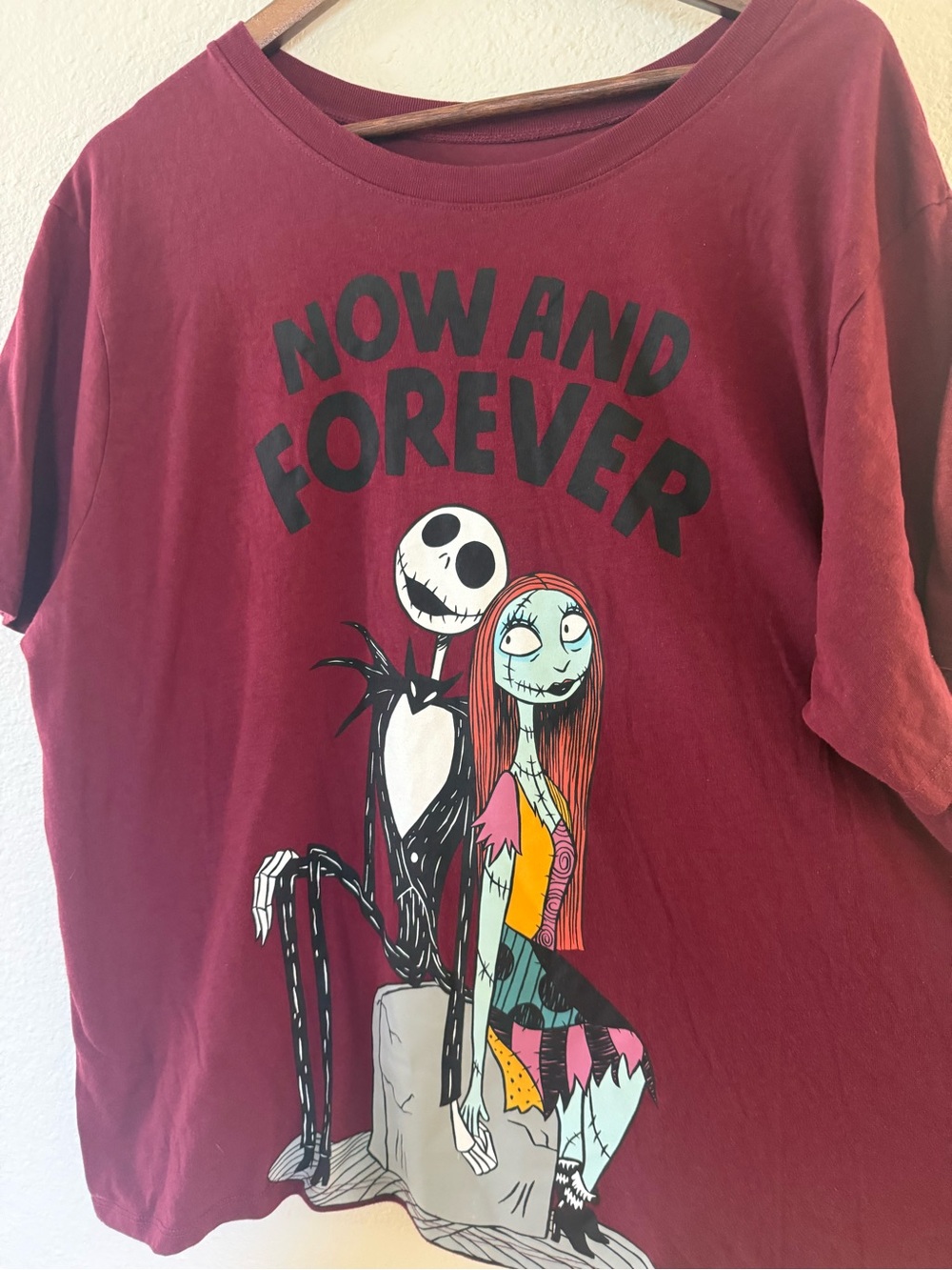 Disney Burgundy 'Now and Forever' Nightmare Before Christmas Tee